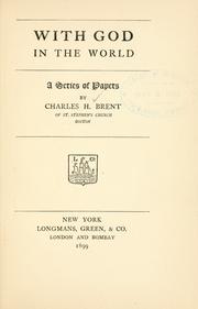 Cover of: With God in the world: a series of papers.