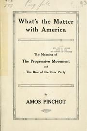 Cover of: What's the matter with America: the meaning of the progressive movement and the rise of the new party
