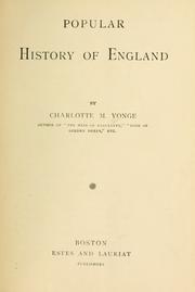 Cover of: Popular history of England by Charlotte Mary Yonge