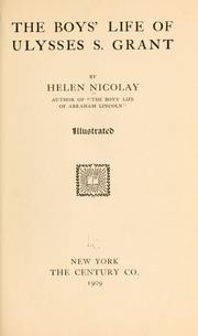 Cover of: The boys' life of Ulysses S. Grant