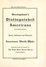Cover of: Distinguished Americans