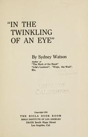 Cover of: "In the twinkling of an eye,"