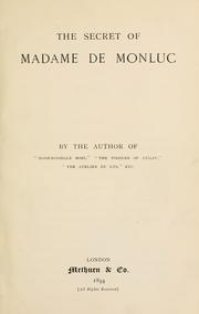 Cover of: The secret of Madame de Monluc