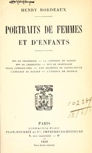 Cover of: Portraits de femmes et d'enfants. by Henri Bordeaux
