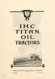 Cover of: IHC Titan oil tractors.