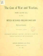 Cover of: The cost of war and warfare
