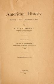 Cover of: American history. January 1, 1900-December 31, 1901 by Howard W. Caldwell