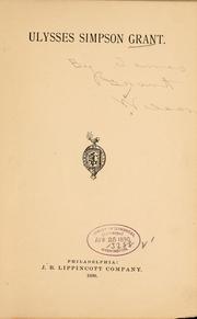 Cover of: Ulysses Simpson Grant