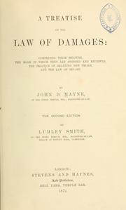 Cover of: A treatise on the law of damages
