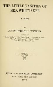 Cover of: The little vanities of Mrs. Whittaker by John Strange Winter