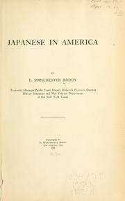 Cover of: Japanese in America by E. Manchester Boddy