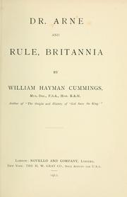 Cover of: Dr. Arne and Rule, Britannia