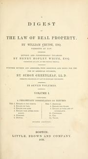 Cover of: digest of the law of real property.