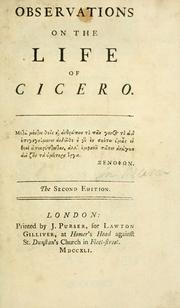 Observations on the life of Cicero by Lyttelton, George Lyttelton Baron