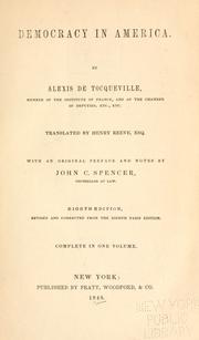 Cover of: Democracy in America by Alexis de Tocqueville