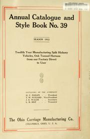 Cover of: Annual catalogue and style book. by Ohio Carriage Mfg. Co. (Columbus, Ohio)