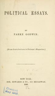 Cover of: Political essays. by Parke Godwin