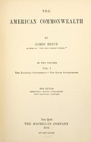 Cover of: The American commonwealth by James Bryce