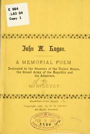 Cover of: John A. Logan.: A memorial poem ...