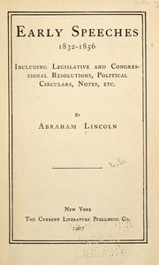 Cover of: Life and works of Abraham Lincoln. by Abraham Lincoln