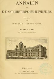 Cover of: Annalen des Naturhistorischen Museums in Wien.