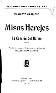 Cover of: Misas herejes ; La canci©Øon del barrio