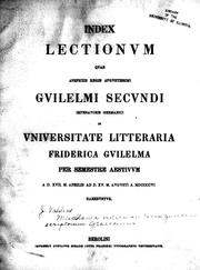 Cover of: [Miscellanea critica in locos quosdam scriptorum Graecorum] by Johannes Vahlen