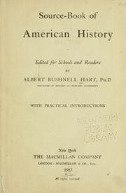 Cover of: Source book of American history. by Albert Bushnell Hart