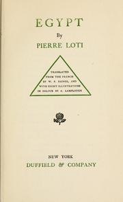 Cover of: Egypt (La Mort de Philae) by Pierre Loti