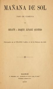 Cover of: Mañana de sol by Serafín Álvarez Quintero