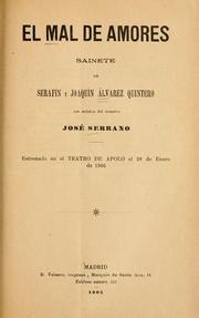 Cover of: El mal de amores by José Serrano