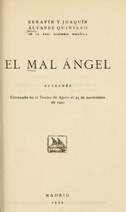 Cover of: El mal ángel: entremés