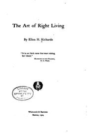 Cover of: The art of right living ...