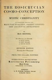 Cover of: The Rosicrucian cosmo-conception by Heindel, Max