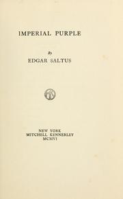 Cover of: Imperial purple by Edgar Saltus