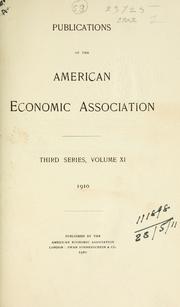 Cover of: Publications. by American Economic Association