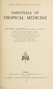 Cover of: Essentials of tropical medicine by Walter Edgar Masters