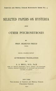 Cover of: Selected papers on hysteria and other psychoneuroses by Sigmund Freud