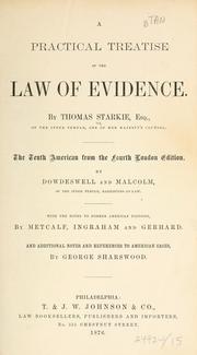 Cover of: A practical treatise of the law of evidence