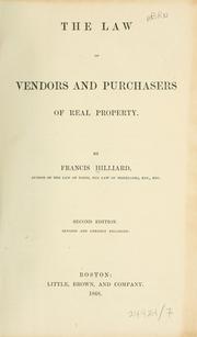 Cover of: The law of vendors and purchasers of real property