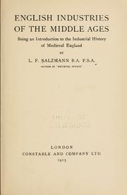 Cover of: English industries of the middle ages by Salzman, L. F.