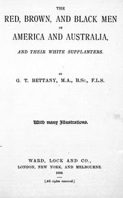 Cover of: The red, brown and black men of America and Australia, and their white supplanters