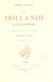 Cover of: Hollande à vol d'oiseau.