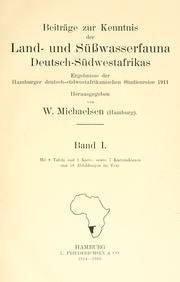 Cover of: Beiträge zur Kenntnis der Land- und Süsswasserfauna Deutsch-Südwestafrikas.: Ergebnisse der Hamburger deutsche-südwestafrikanischen Studienreise 1911.