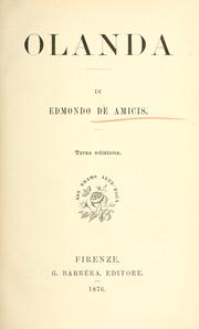 Cover of: Olanda by Edmondo De Amicis