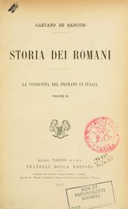 Cover of: Storia dei Romani. by Gaetano de Sanctis