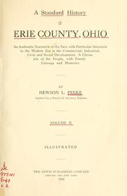 A standard history of Erie County, Ohio by Hewson L. Peeke