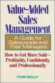 Cover of: Value-added sales management by Thomas P. Reilly