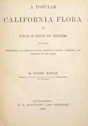 Cover of: A popular California flora by Volney Rattan