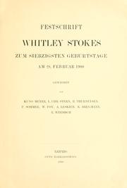 Festschrift Whitley Stokes zum siebzigsten Geburtstage am 28. Februar 1900 gewidmet by Kuno Meyer